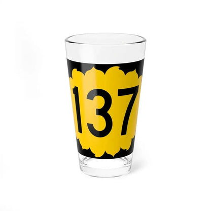 K-137 (Kansas) (Road Sign) Pint Glass 16oz 16oz - Go Mug Yourself