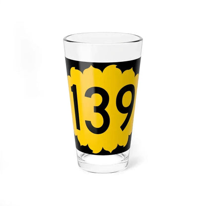 K-139 (Kansas) (Road Sign) Pint Glass 16oz 16oz - Go Mug Yourself