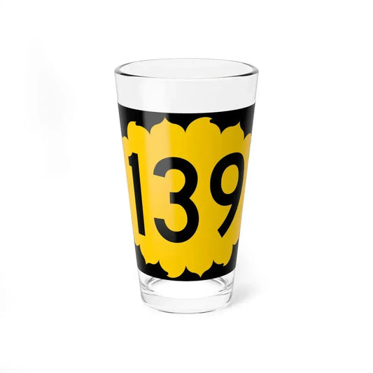 K-139 (Kansas) (Road Sign) Pint Glass 16oz 16oz - Go Mug Yourself