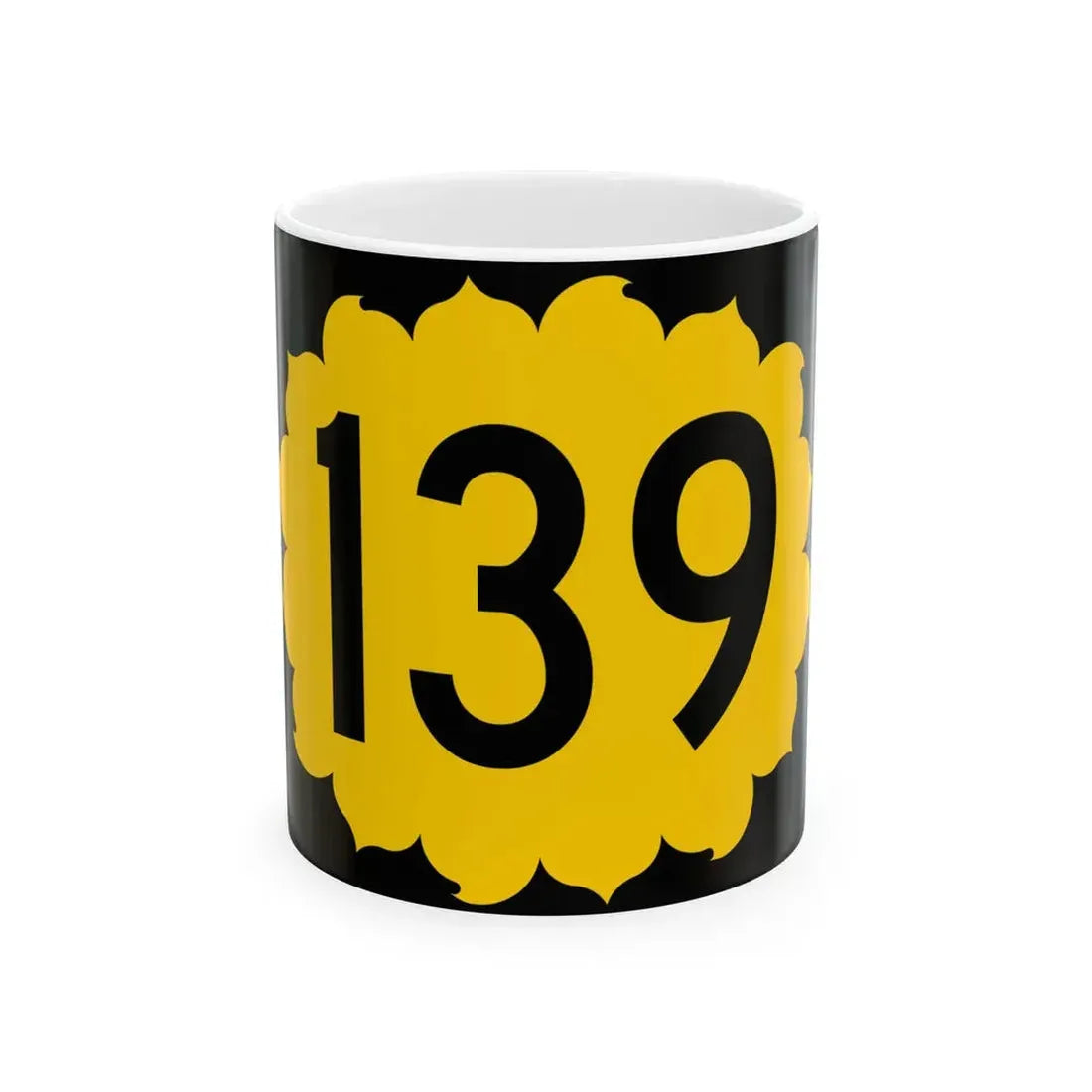 K-139 (Kansas) (Road Sign) White Coffee Mug 11oz - Go Mug Yourself