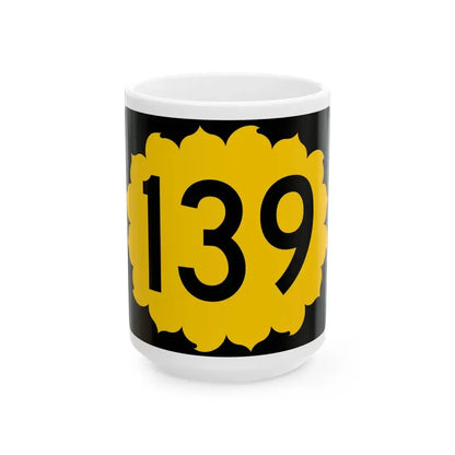K-139 (Kansas) (Road Sign) White Coffee Mug 15oz - Go Mug Yourself
