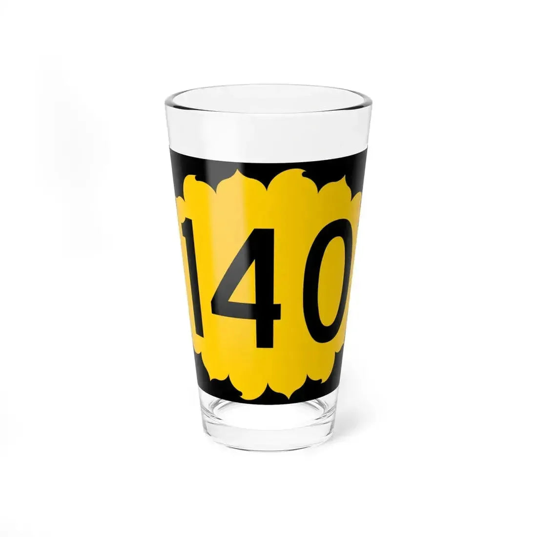 K-140 (Kansas) (Road Sign) Pint Glass 16oz 16oz - Go Mug Yourself