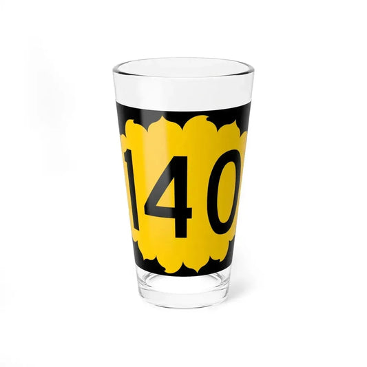K-140 (Kansas) (Road Sign) Pint Glass 16oz 16oz - Go Mug Yourself