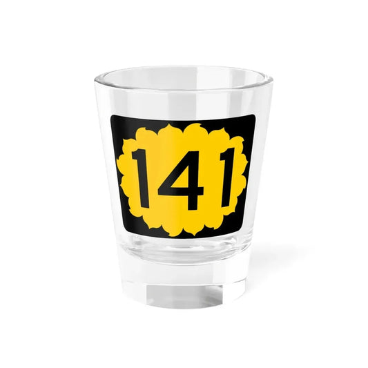 K-141 (Kansas) (Road Sign) Shot Glass 1.5oz 1.5oz - Go Mug Yourself