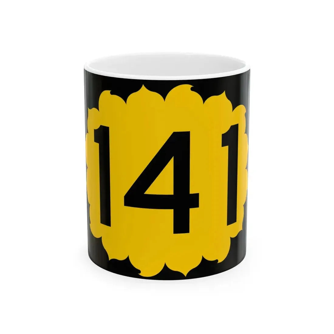 K-141 (Kansas) (Road Sign) White Coffee Mug 11oz - Go Mug Yourself