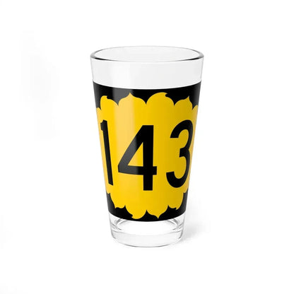 K-143 (Kansas) (Road Sign) Pint Glass 16oz 16oz - Go Mug Yourself