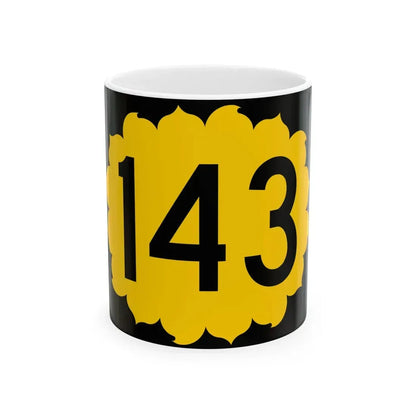 K-143 (Kansas) (Road Sign) White Coffee Mug 11oz - Go Mug Yourself