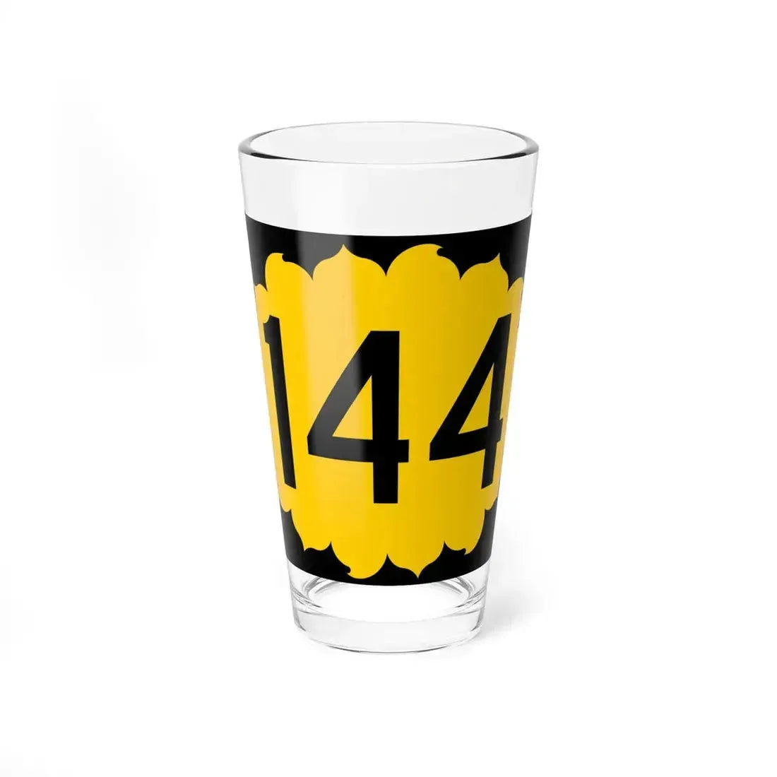 K-144 (Kansas) (Road Sign) Pint Glass 16oz 16oz - Go Mug Yourself