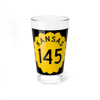 K-145 1962 (Kansas) (Road Sign) Pint Glass 16oz 16oz - Go Mug Yourself