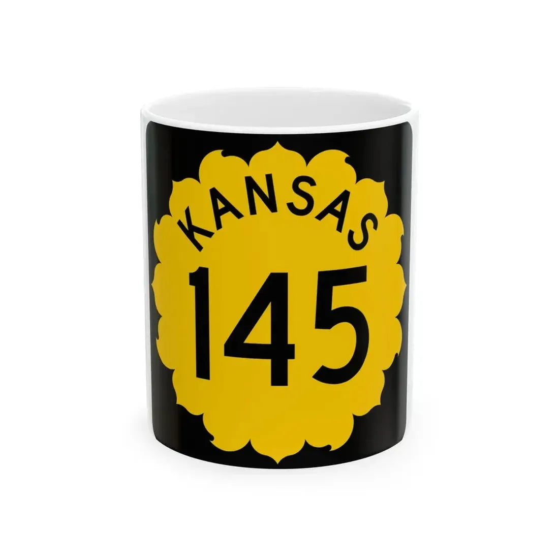 K-145 1962 (Kansas) (Road Sign) White Coffee Mug 11oz - Go Mug Yourself