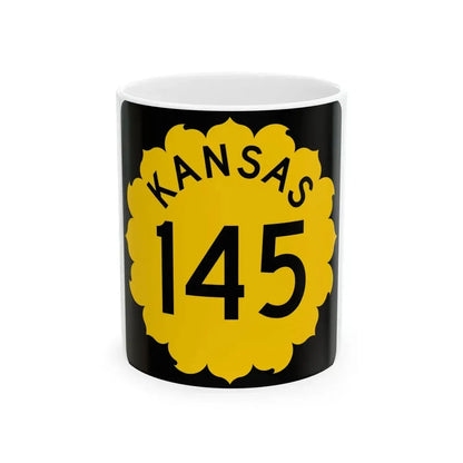 K-145 1962 (Kansas) (Road Sign) White Coffee Mug 11oz - Go Mug Yourself
