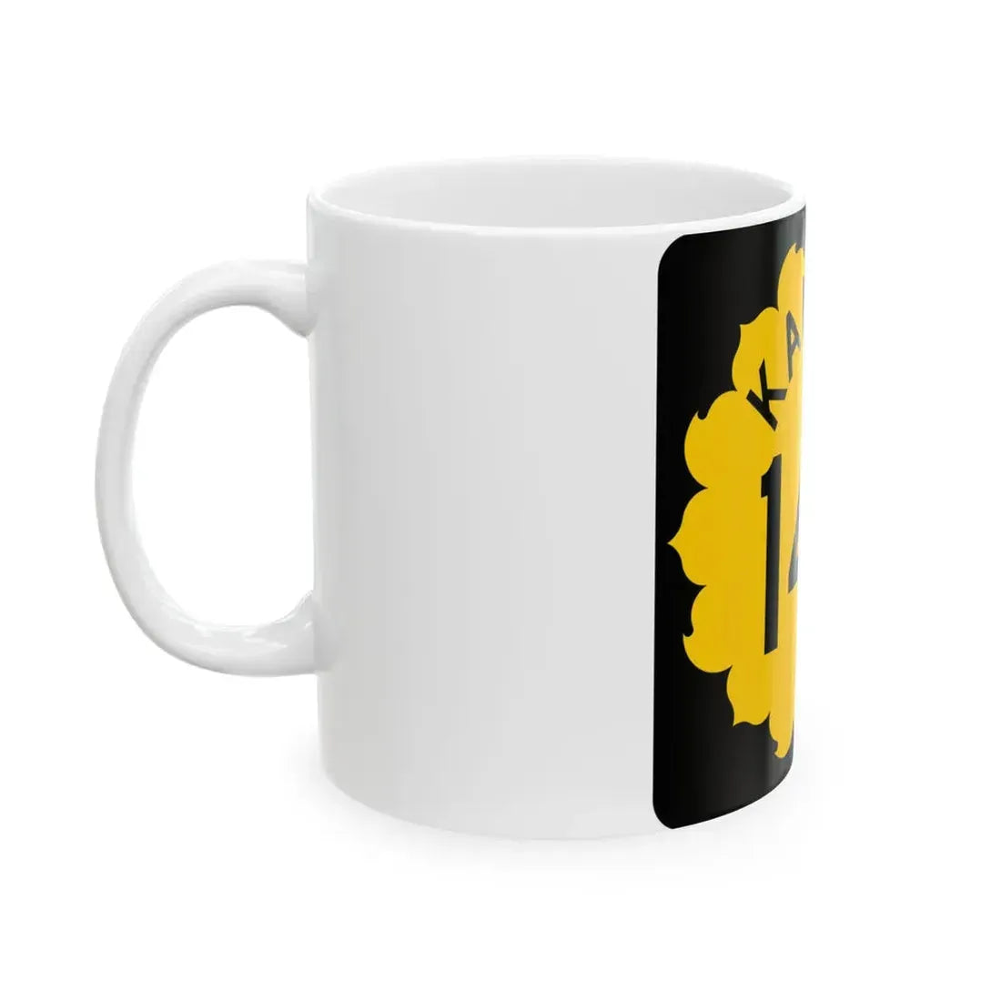 K-145 1962 (Kansas) (Road Sign) White Coffee Mug - Go Mug Yourself