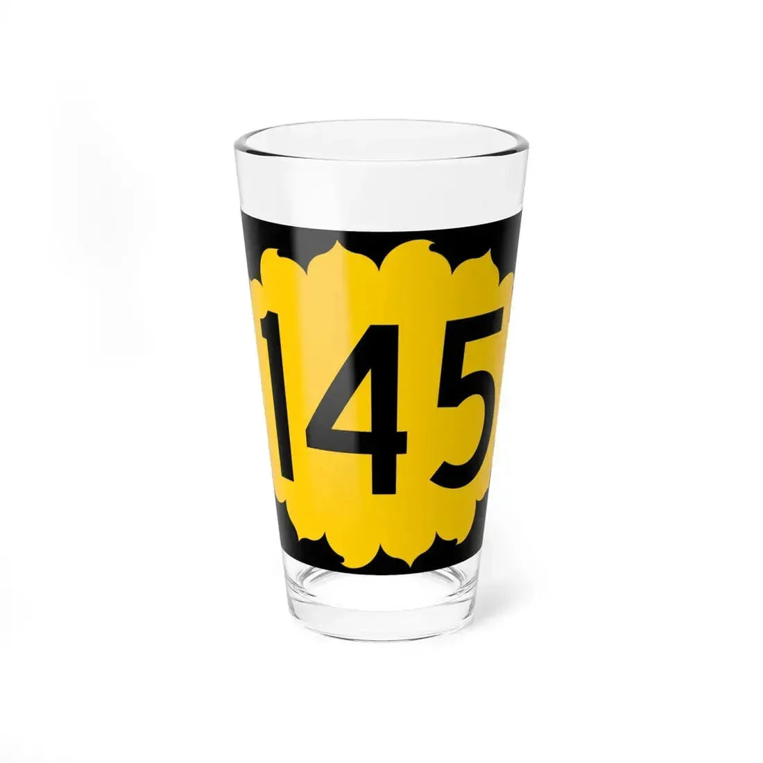 K-145 (Kansas) (Road Sign) Pint Glass 16oz 16oz - Go Mug Yourself