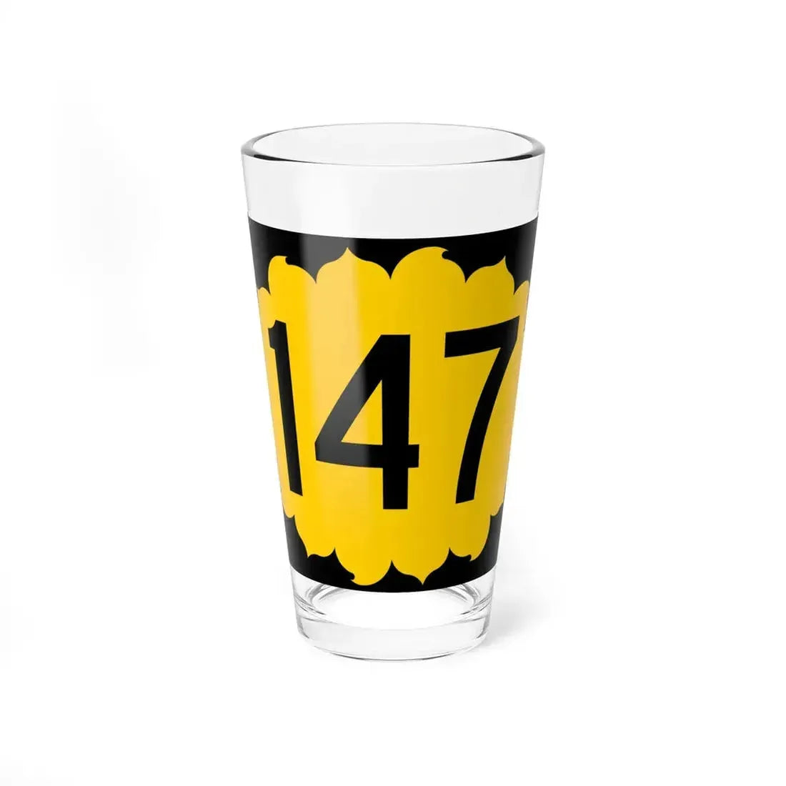 K-147 (Kansas) (Road Sign) Pint Glass 16oz 16oz - Go Mug Yourself