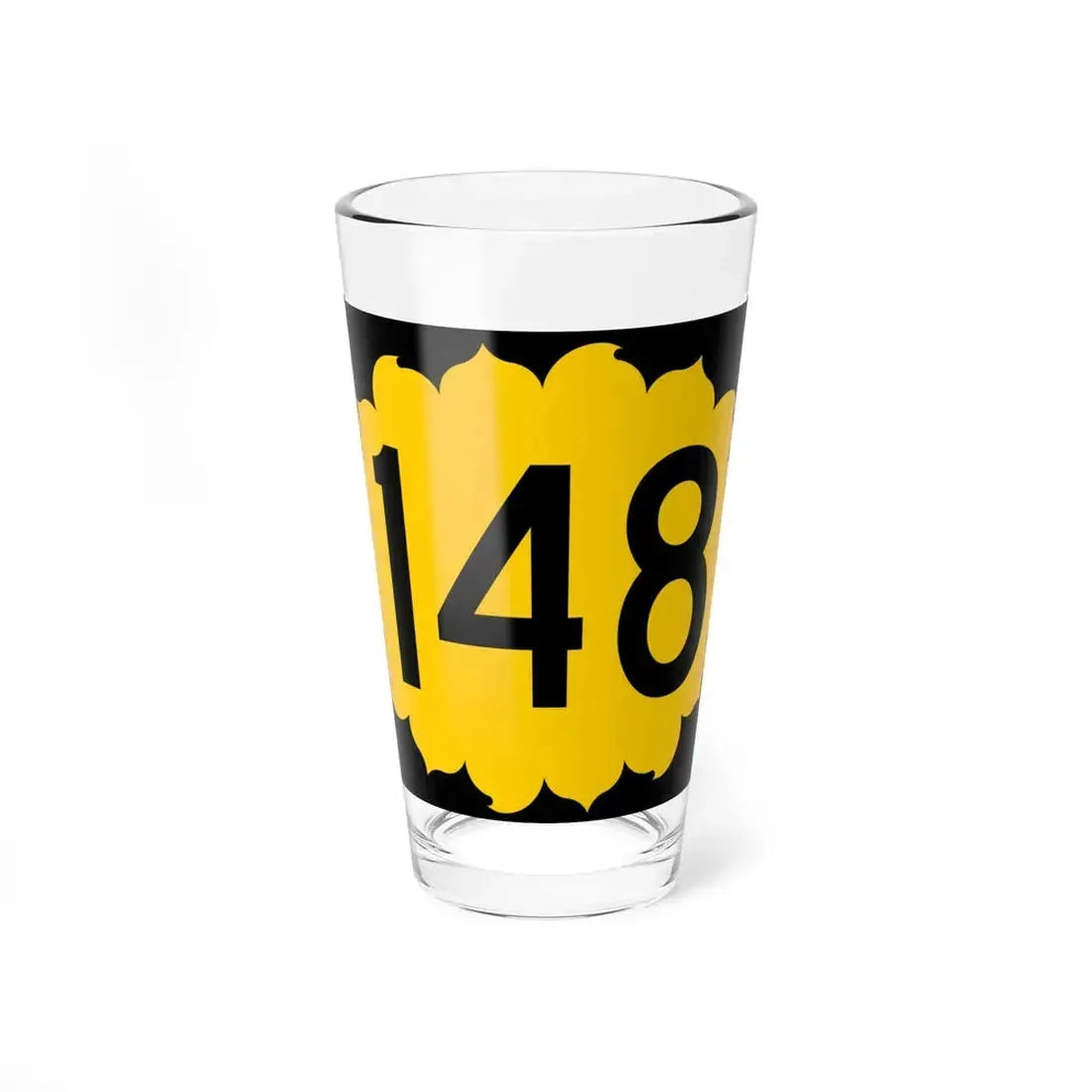 K-148 (Kansas) (Road Sign) Pint Glass 16oz 16oz - Go Mug Yourself