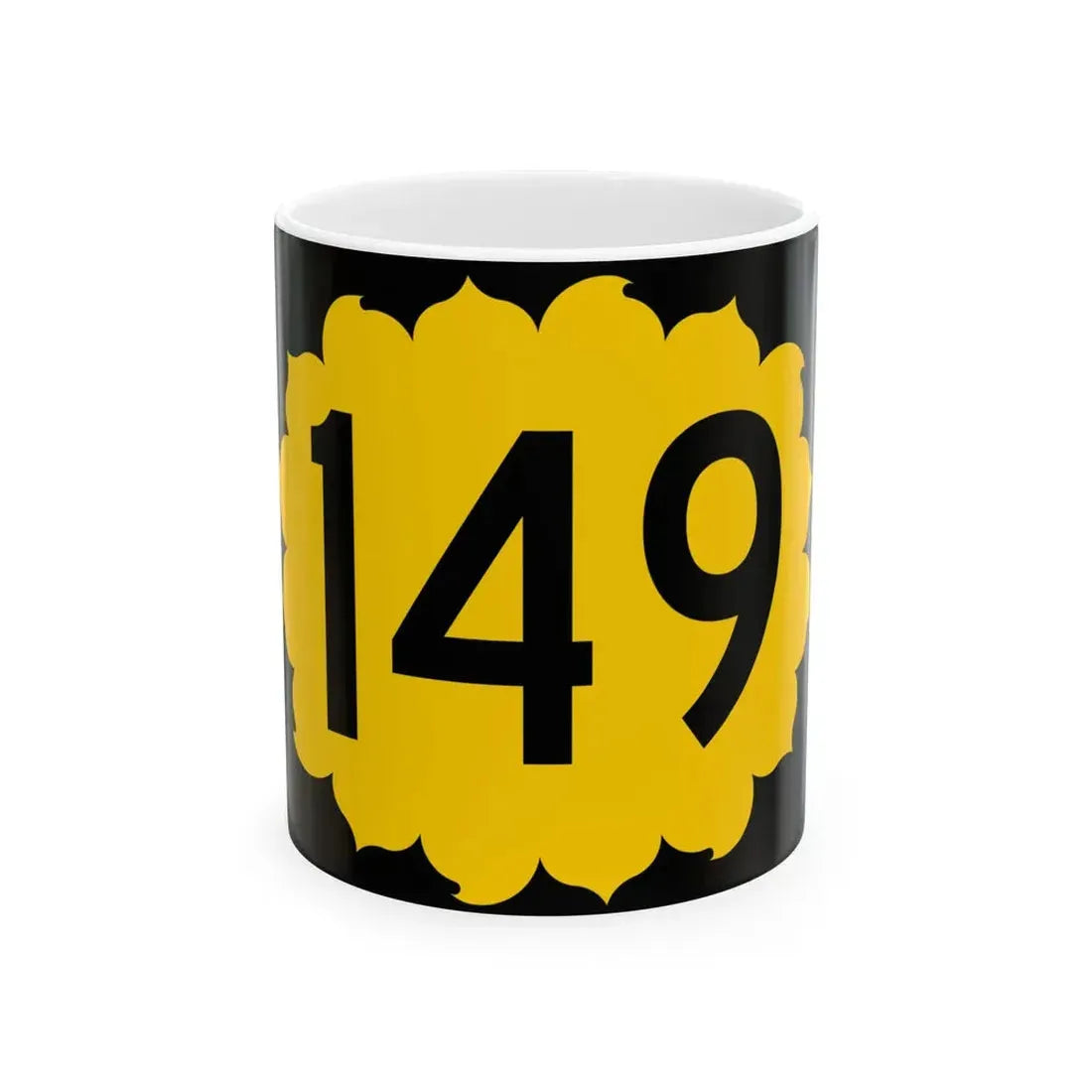 K-149 (Kansas) (Road Sign) White Coffee Mug 11oz - Go Mug Yourself