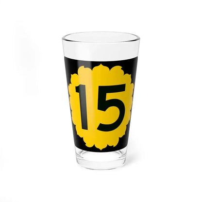 K-15 (Kansas) (Road Sign) Pint Glass 16oz 16oz - Go Mug Yourself