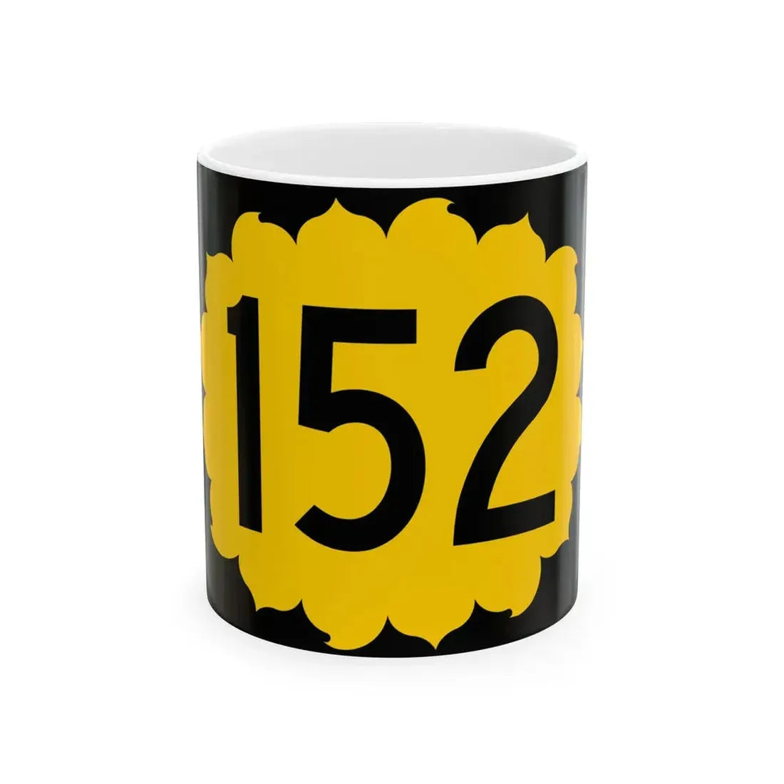 K-152 (Kansas) (Road Sign) White Coffee Mug 11oz - Go Mug Yourself