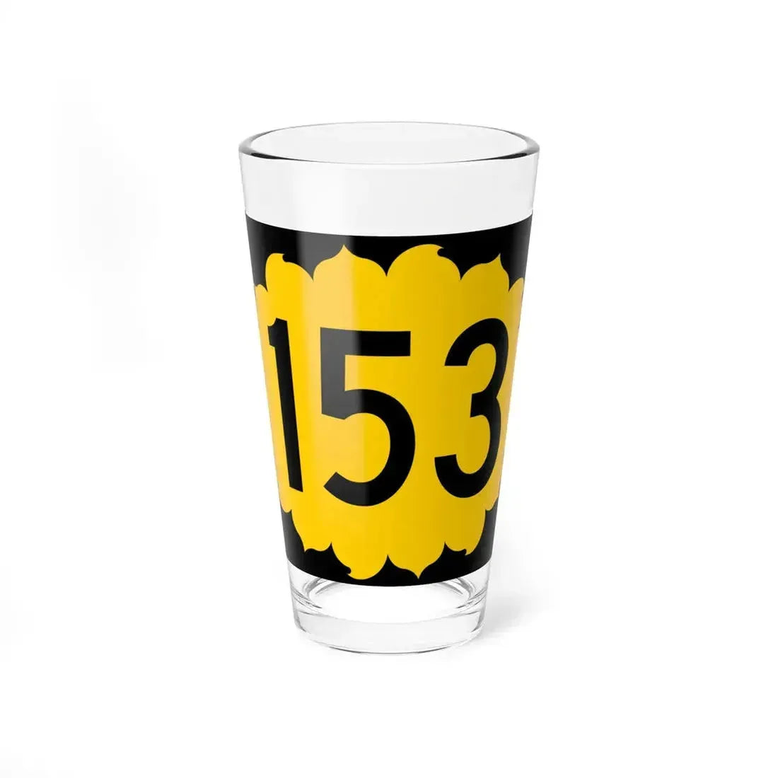 K-153 (Kansas) (Road Sign) Pint Glass 16oz 16oz - Go Mug Yourself