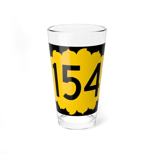 K-154 (Kansas) (Road Sign) Pint Glass 16oz 16oz - Go Mug Yourself