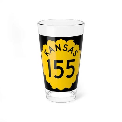 K-155 1962 (Kansas) (Road Sign) Pint Glass 16oz 16oz - Go Mug Yourself