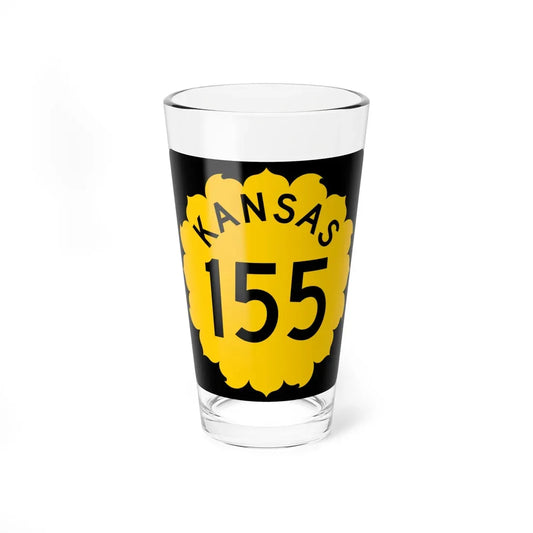 K-155 1962 (Kansas) (Road Sign) Pint Glass 16oz 16oz - Go Mug Yourself