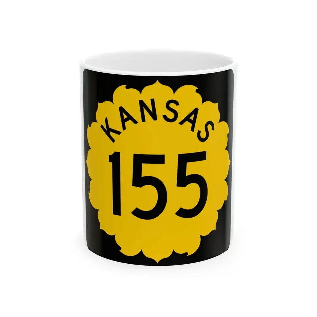 K-155 1962 (Kansas) (Road Sign) White Coffee Mug 11oz - Go Mug Yourself