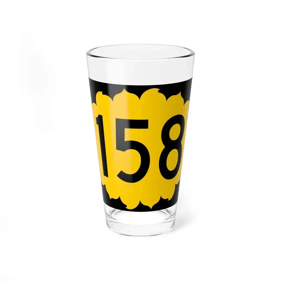 K-158 (Kansas) (Road Sign) Pint Glass 16oz 16oz - Go Mug Yourself