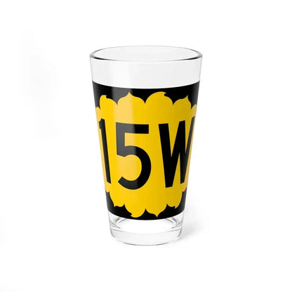 K-15W (Kansas) (Road Sign) Pint Glass 16oz 16oz - Go Mug Yourself