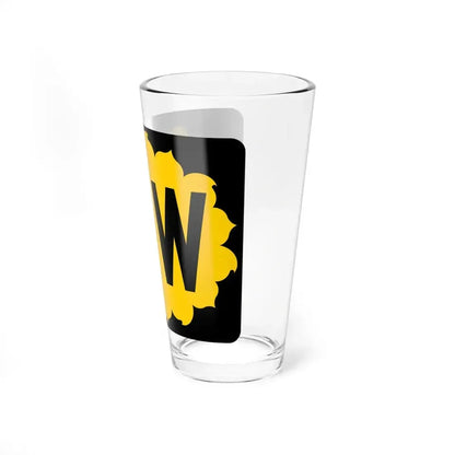 K-15W (Kansas) (Road Sign) Pint Glass 16oz - Go Mug Yourself