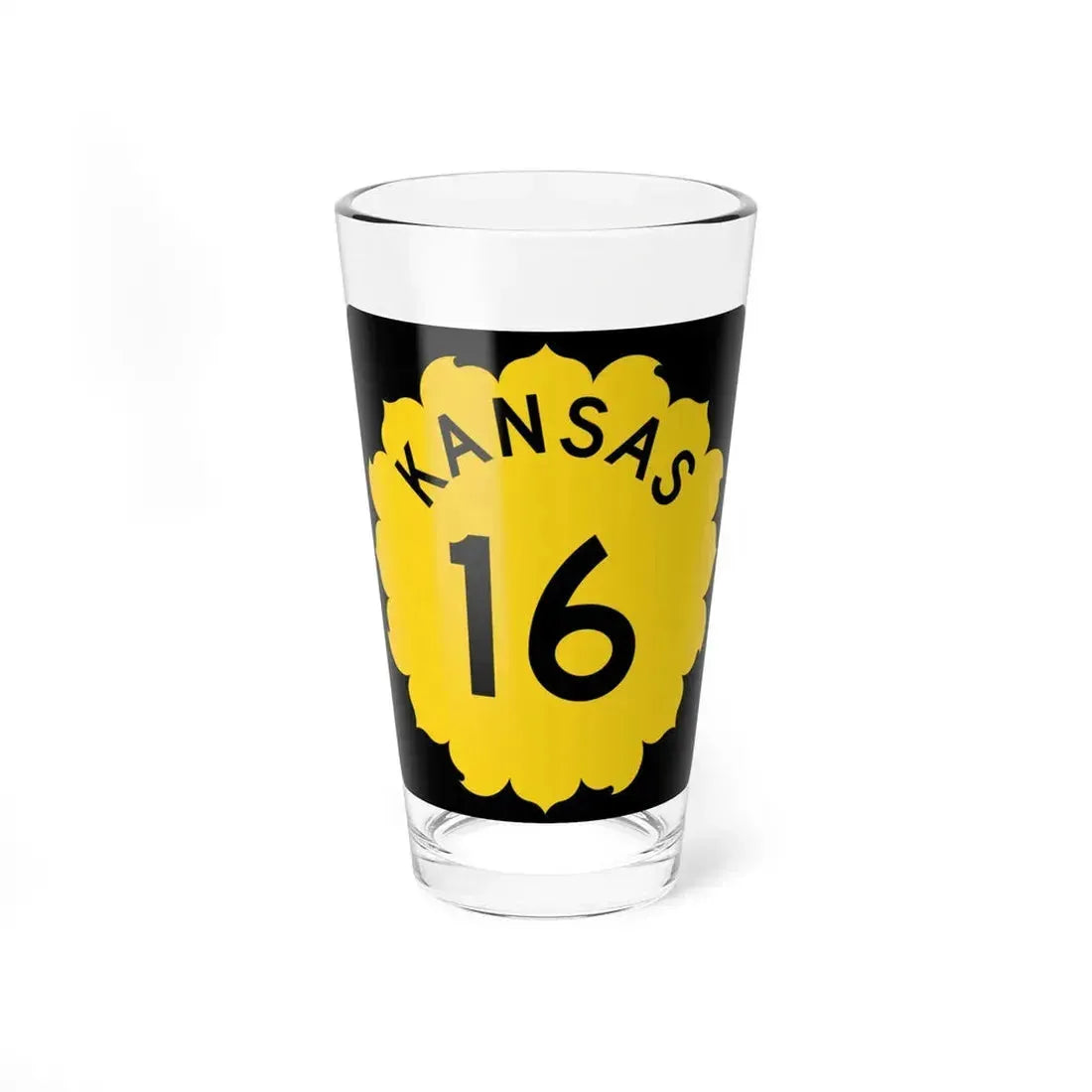 K-16 1962 (Kansas) (Road Sign) Pint Glass 16oz 16oz - Go Mug Yourself