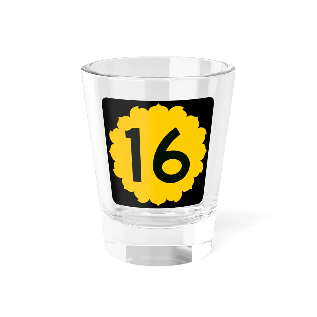 K-16 (Kansas) (Road Sign) Shot Glass 1.5oz 1.5oz - Go Mug Yourself