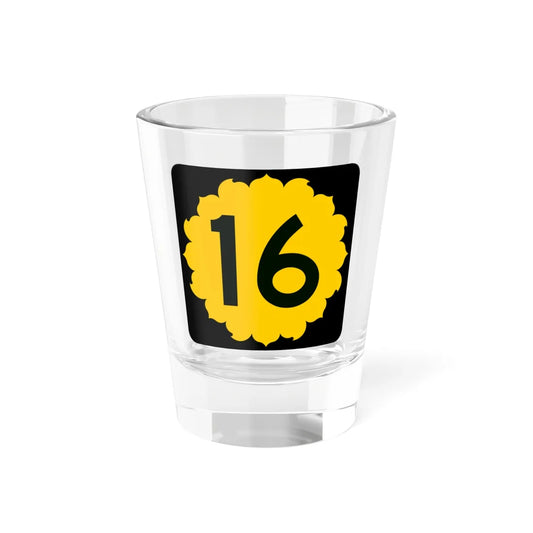 K-16 (Kansas) (Road Sign) Shot Glass 1.5oz 1.5oz - Go Mug Yourself