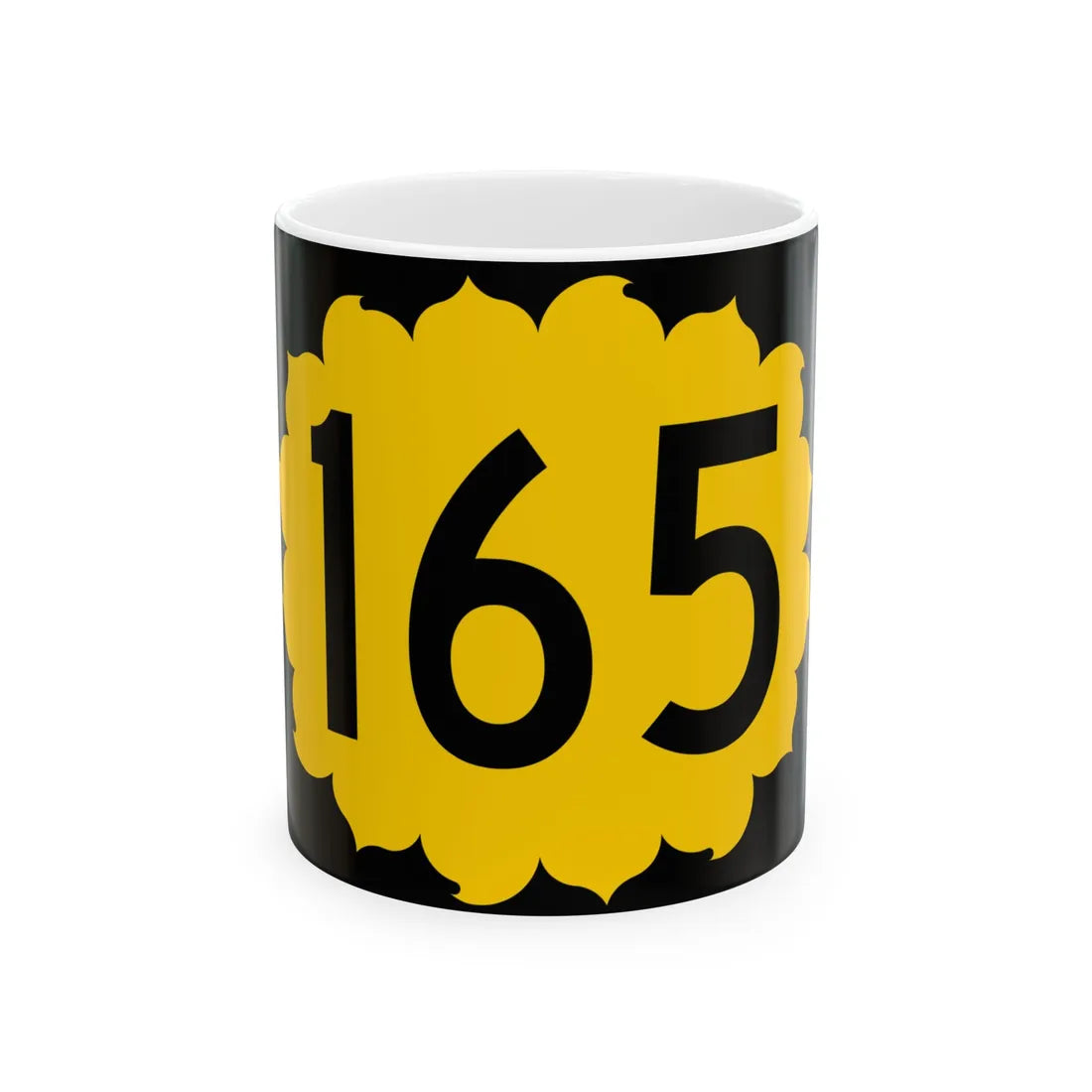 K-165 (Kansas) (Road Sign) White Coffee Mug 11oz - Go Mug Yourself