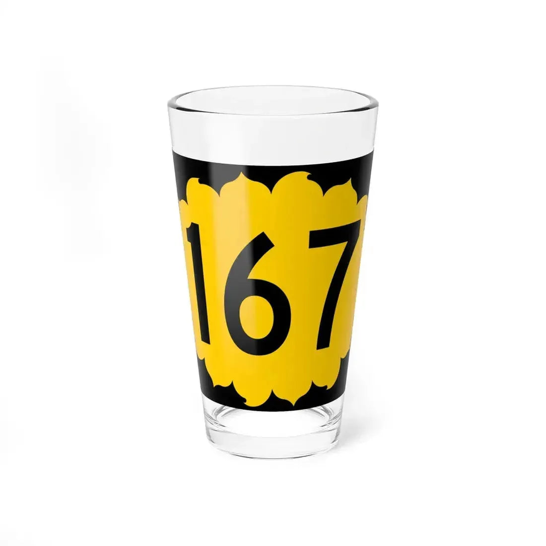 K-167 (Kansas) (Road Sign) Pint Glass 16oz 16oz - Go Mug Yourself
