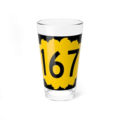 K-167 (Kansas) (Road Sign) Pint Glass 16oz 16oz - Go Mug Yourself