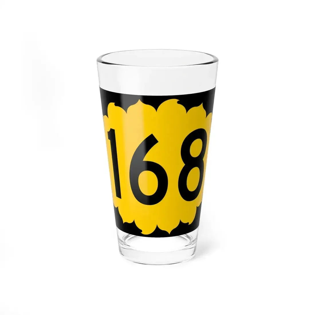 K-168 (Kansas) (Road Sign) Pint Glass 16oz 16oz - Go Mug Yourself