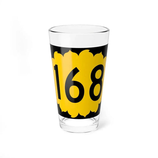 K-168 (Kansas) (Road Sign) Pint Glass 16oz 16oz - Go Mug Yourself