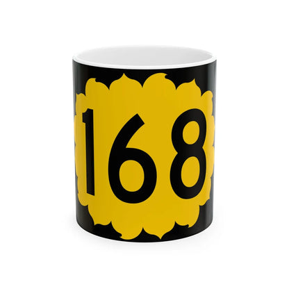 K-168 (Kansas) (Road Sign) White Coffee Mug 11oz - Go Mug Yourself