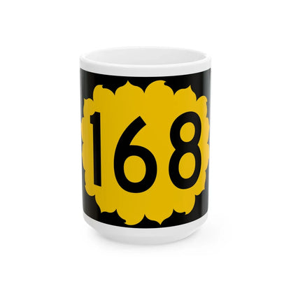 K-168 (Kansas) (Road Sign) White Coffee Mug 15oz - Go Mug Yourself