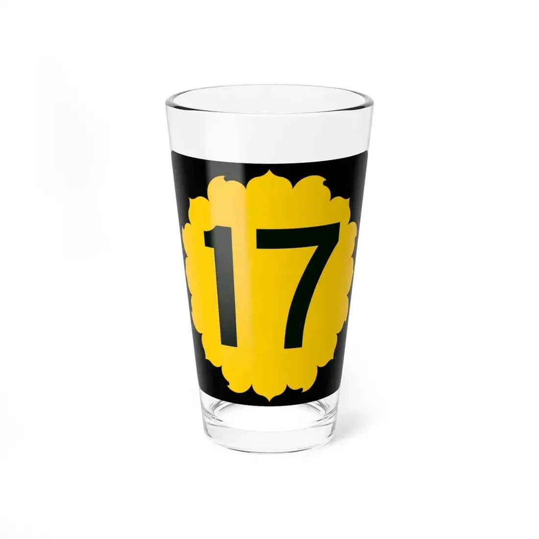 K-17 (Kansas) (Road Sign) Pint Glass 16oz 16oz - Go Mug Yourself