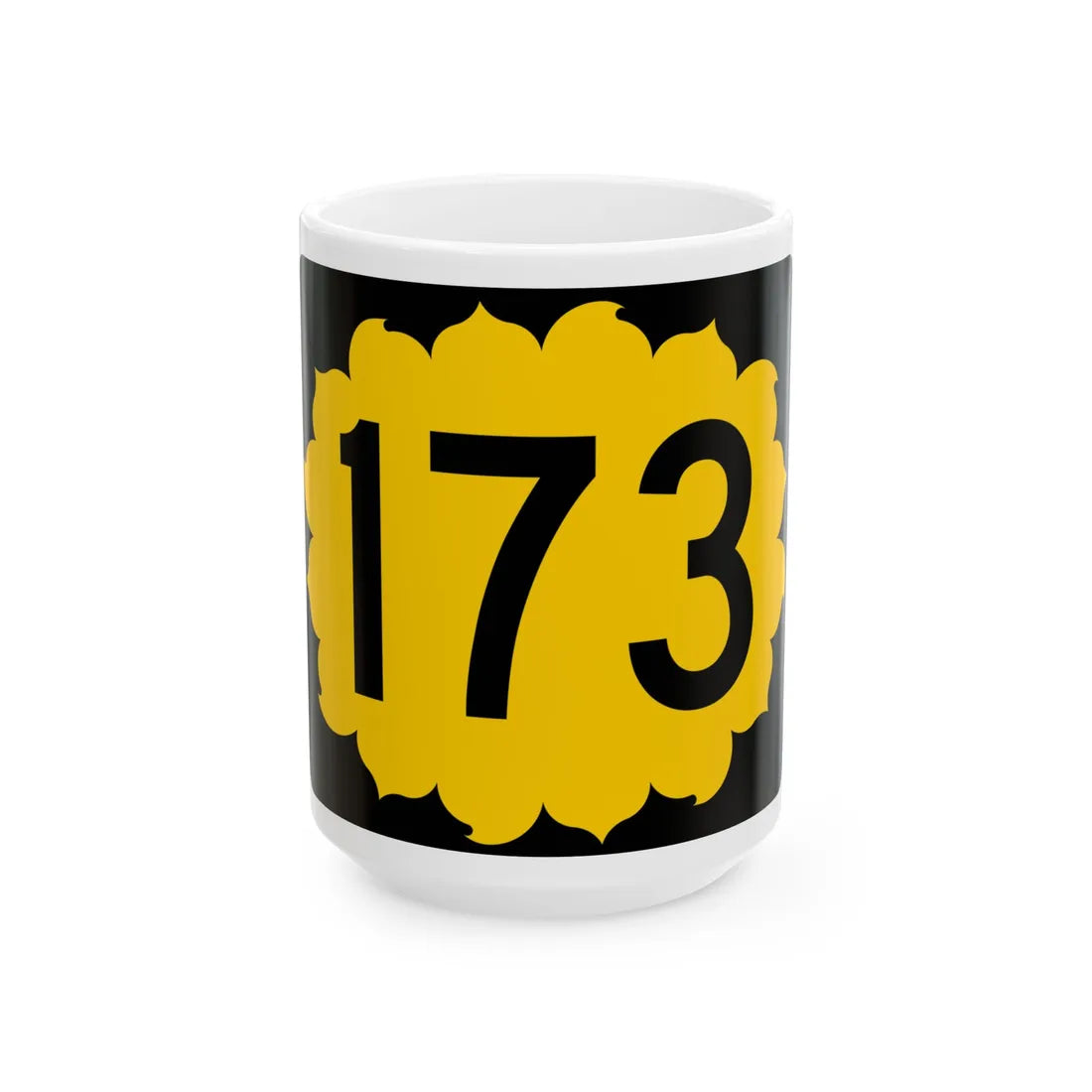 K-173 (Kansas) (Road Sign) White Coffee Mug 15oz - Go Mug Yourself