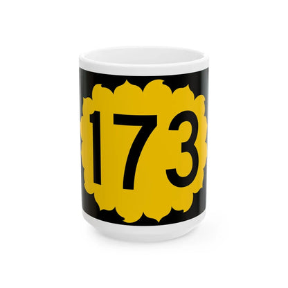 K-173 (Kansas) (Road Sign) White Coffee Mug 15oz - Go Mug Yourself
