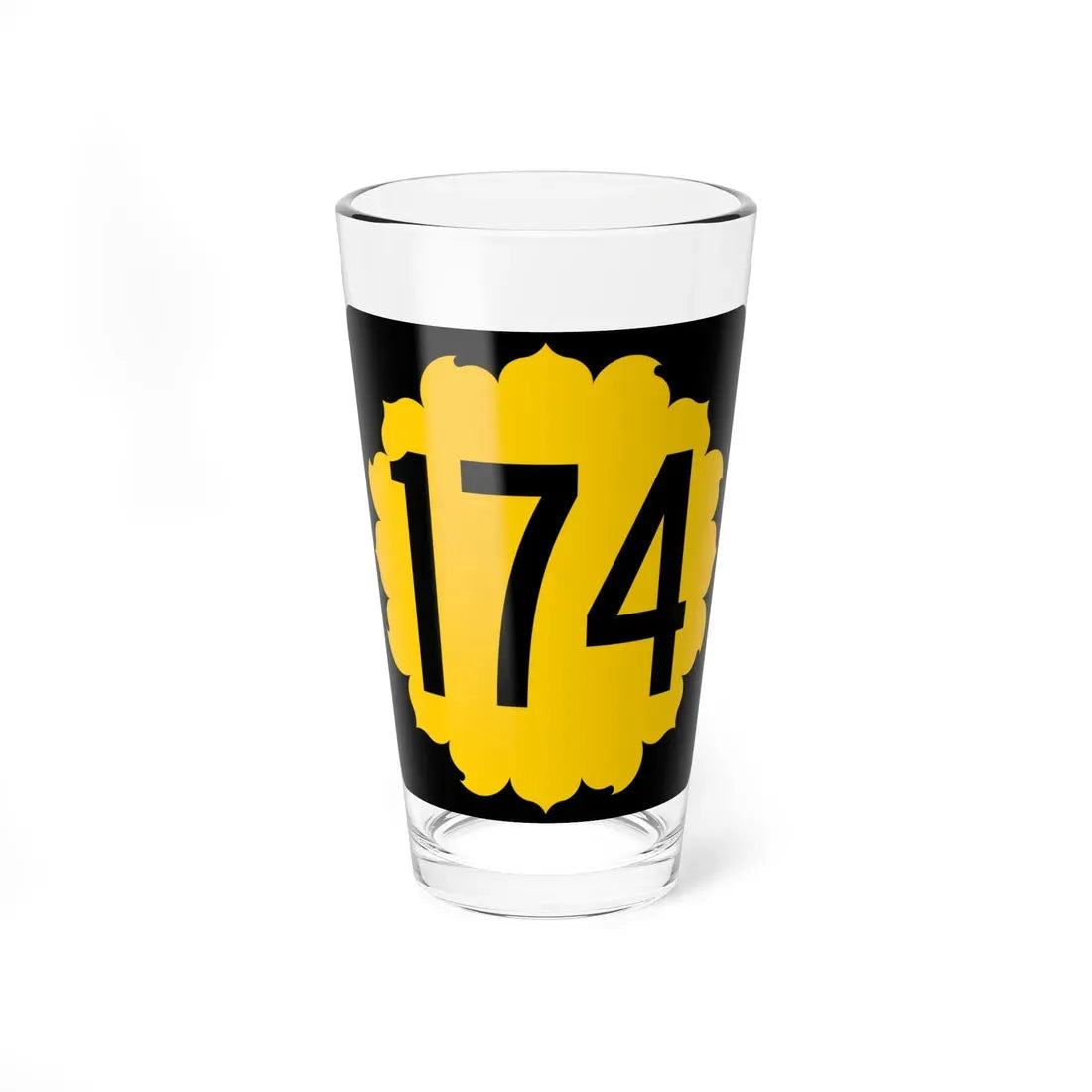 K-174 1968 (Kansas) (Road Sign) Pint Glass 16oz 16oz - Go Mug Yourself