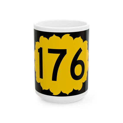 K-176 (Kansas) (Road Sign) White Coffee Mug 15oz - Go Mug Yourself