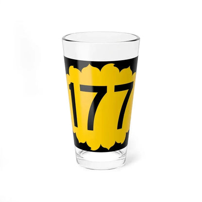 K-177 (Kansas) (Road Sign) Pint Glass 16oz 16oz - Go Mug Yourself