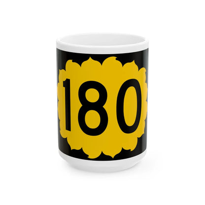 K-180 (Kansas) (Road Sign) White Coffee Mug 15oz - Go Mug Yourself