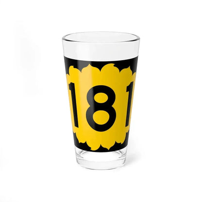 K-181 (Kansas) (Road Sign) Pint Glass 16oz 16oz - Go Mug Yourself