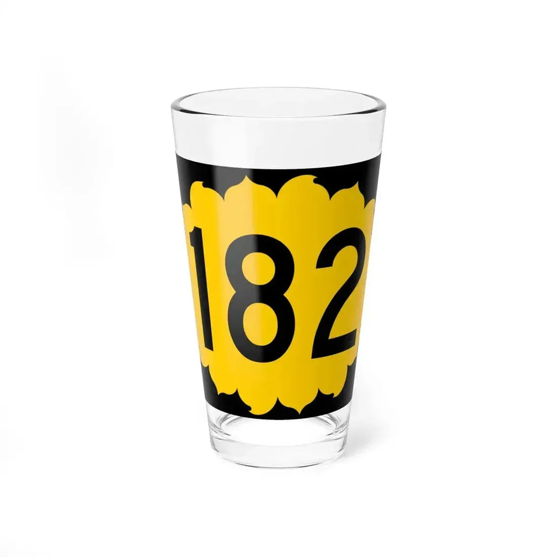 K-182 (Kansas) (Road Sign) Pint Glass 16oz 16oz - Go Mug Yourself