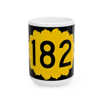 K-182 (Kansas) (Road Sign) White Coffee Mug 15oz - Go Mug Yourself